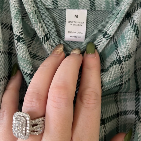 Green checker 60s style dress. Only worn once for an hour. - Picture 2 of 2